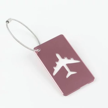 Elegáns Alumínium Bőrönd Címke Pink